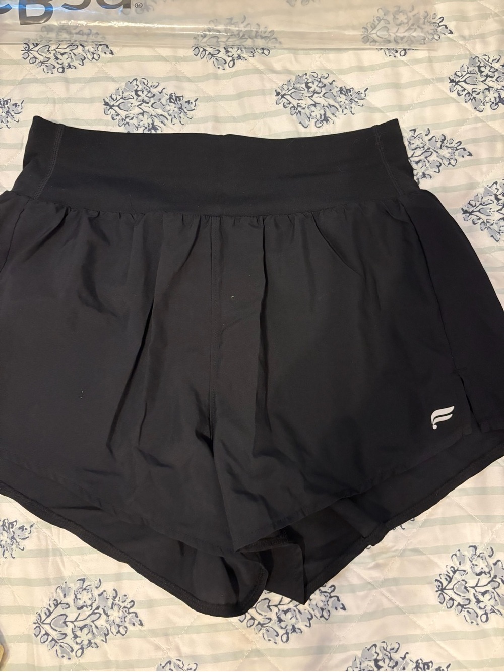 Fabletics Black High-Waist Athletic Shorts